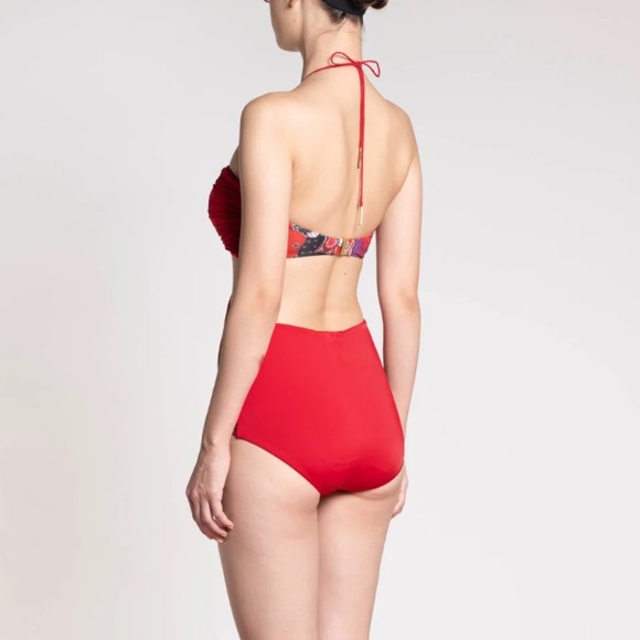 SHIVAN & NARRESH Red printed maillot swimsuit - Picture 3 of 10